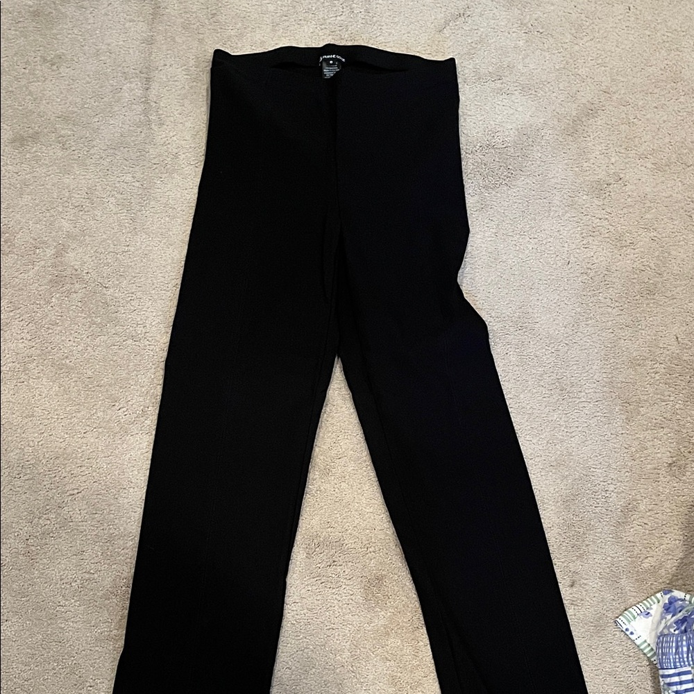 Elegant Black Straight Leg Women's Pants